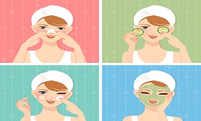 4 beauty woman design vector